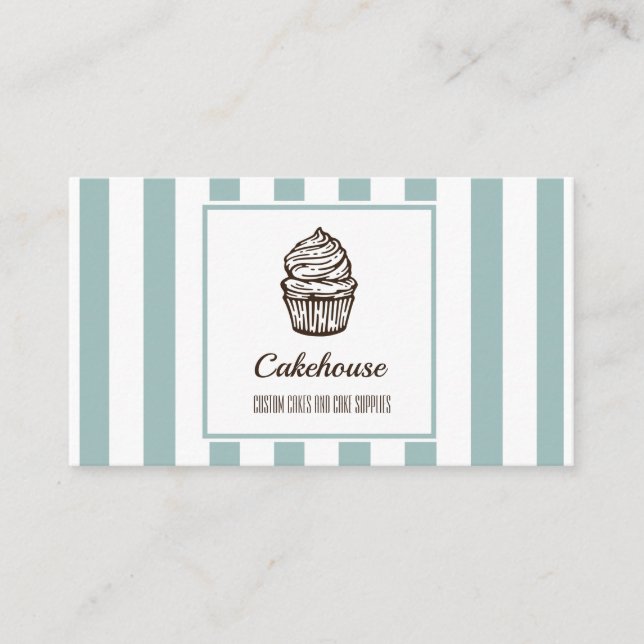 French Style Cake Shop Business Card (Front)