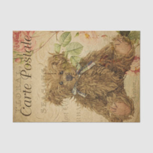 French Style Carte Postale Teddy Bear Tissue Paper