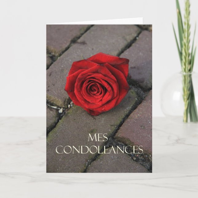 French Sympathy Card Mes Condoleances (Front)