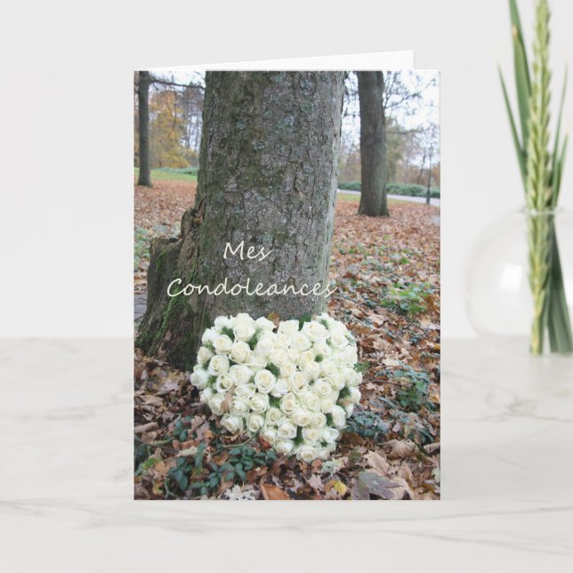 French Sympathy Card Mes Condoleances (Front)
