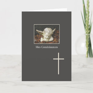 French Sympathy Guardian Angel Card