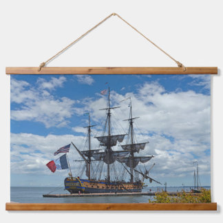 French Tall Ship Hermione at Yorktown Hanging Tapestry