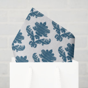 French Tapestry Blue and White Tissue Paper