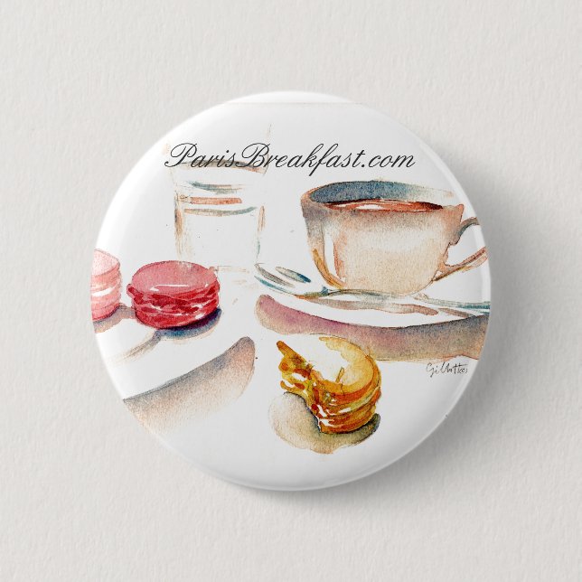 FRENCH TEA 6 CM ROUND BADGE (Front)