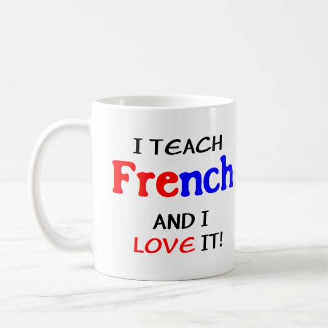 french teach & love coffee mug (Left)