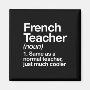 French Teacher Definition Fun Back To School First Magnet