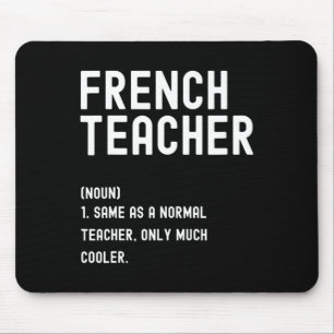 French Teacher Definition Shirt First Day Of Schoo Mouse Mat