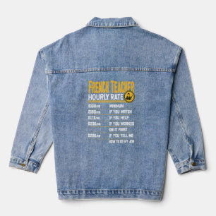 French Teacher Hourly Rate French Tutor Instruct Denim Jacket