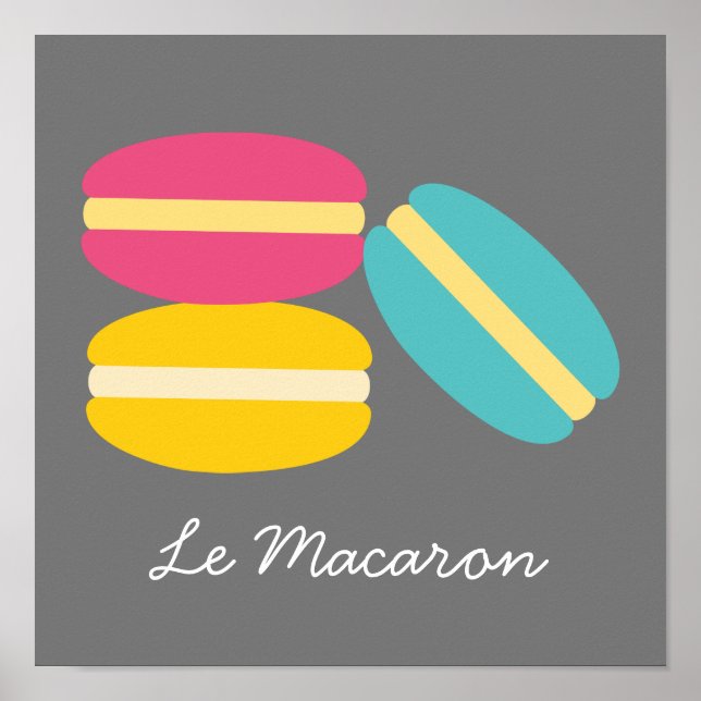 French theme Le Macaron cute cake Poster (Front)