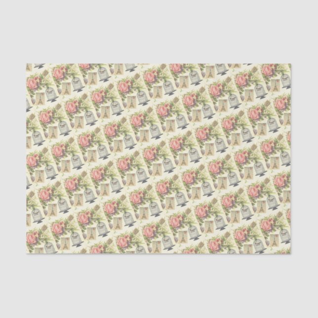  French Theme Vintage Paris Tissue Paper (Front)
