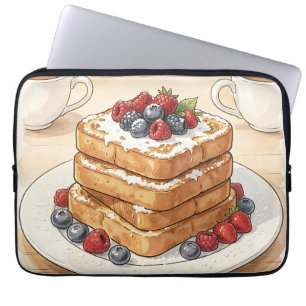 French Toast Berry Stack Breakfast Laptop Sleeve