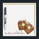 French Toast Brunch Breakfast Nook Diner Kitchen Dry Erase Board<br><div class="desc">Design features an original marker illustration of delicious diner-style challah french toast (a.k.a. eggy bread) topped with syrup, powdered confectioner's sugar, and a pat of butter. A breakfast food favourite! Just personalise with your information. This french toast foodie design is also available on other products. Don't see what you're looking...</div>