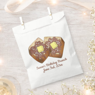 French Toast Butter and Syrup Diner Breakfast Food Favour Bags