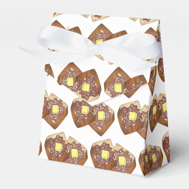 French Toast Butter and Syrup Diner Breakfast Food Favour Box (Front Side)
