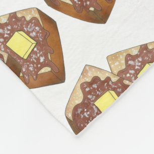 French Toast Butter and Syrup Diner Breakfast Food Fleece Blanket