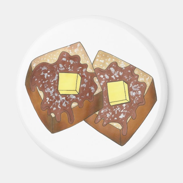French Toast Butter and Syrup Diner Breakfast Food Magnet (Front)