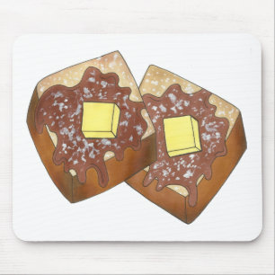 French Toast Butter and Syrup Diner Breakfast Food Mouse Mat