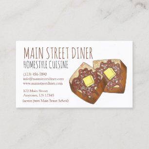 French Toast Cook Caterer Diner Restaurant Foodie Business Card