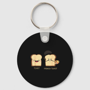 French Toast Funny Pun Novelty Key Ring