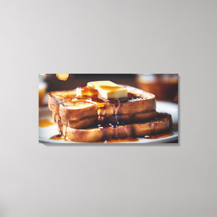 French Toast With Butter & Syrup Canvas Print