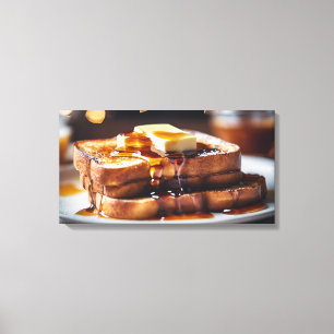 French Toast With Butter & Syrup Canvas Print