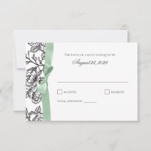 French Toile and Sage Bow Response