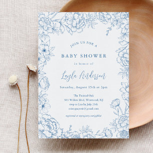FRENCH TOILE Baby Shower Invitation