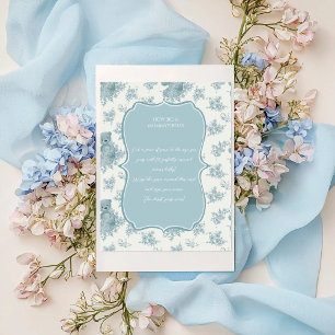 French Toile Bear Baby Shower Guessing Game