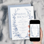 French Toile Blue Bridal Brunch  Invitation<br><div class="desc">French Toile Blue Bridal Brunch Invitation | Chinoiserie Something Blue Before I do Bridal Shower Invitations</div>