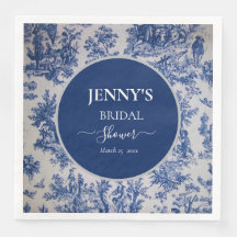 French Toile de Jouy Blue and White Bridal Shower