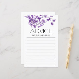 French Toile Floral Advice Bridal Shower