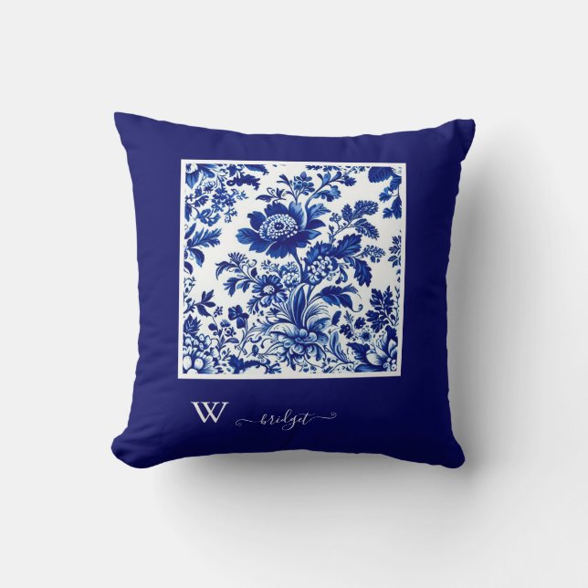 French Toile Hampton Style Cushion (Front)