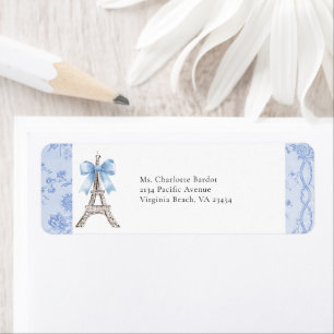 French Toile Paris Return Address Label