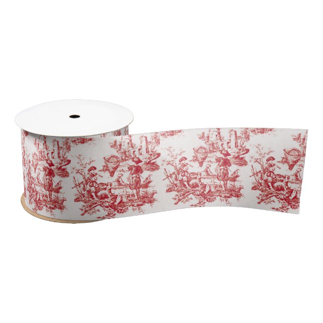 French Toile Satin Ribbon (Spool)