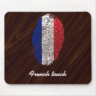 French touch fingerprint flag mouse mat