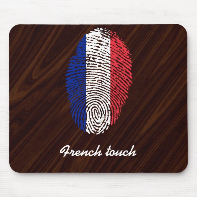 French touch fingerprint flag mouse mat (Front)
