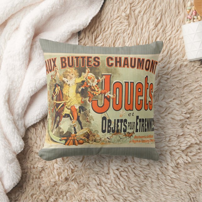 French Toy Joets Friends Vintage Poster   Cushion (Blanket)