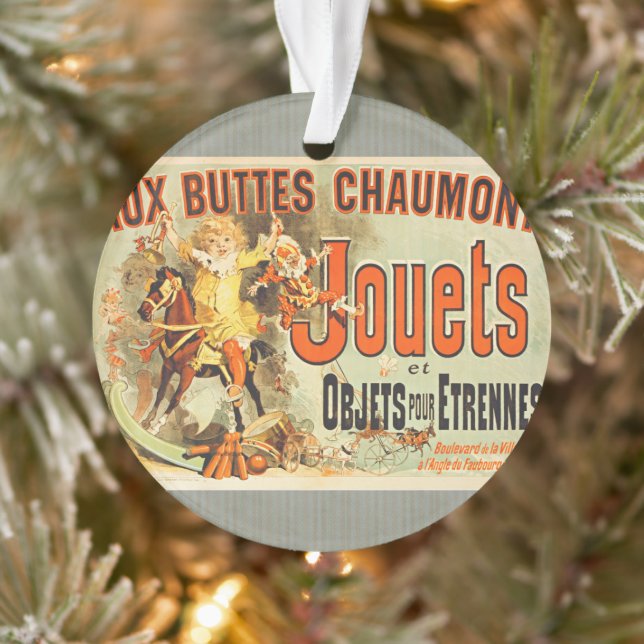 French Toy Joets Friends Vintage Poster   Ornament (Tree)