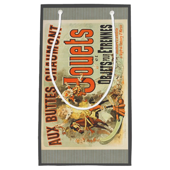 French Toy Joets Friends Vintage Poster   Small Gift Bag (Front)