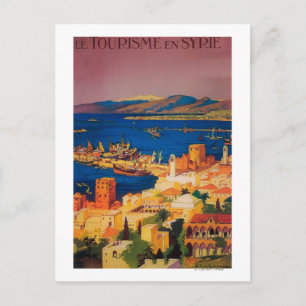 French Travel Poster, Touring in Syria Postcard