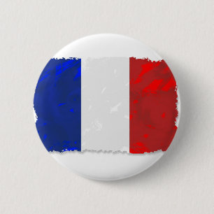 French tricolor 6 cm round badge