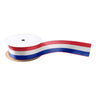 French Tricolor Flag & France holiday /sports Satin Ribbon
