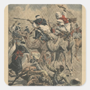 French troops in Sahara Square Sticker