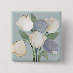 French Tulips 15 Cm Square Badge