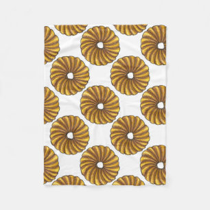 French Twist Doughnut Pastry Doughnut Breakfast Fo Fleece Blanket