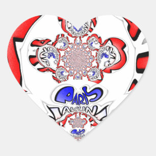 French Twist Hakuna Matata: Unique Cultural Blend  Heart Sticker