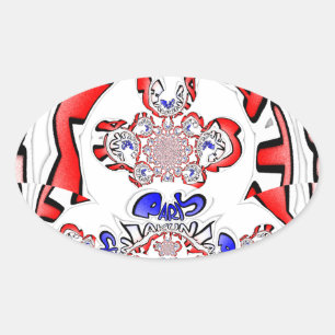 French Twist Hakuna Matata: Unique Cultural Blend  Oval Sticker