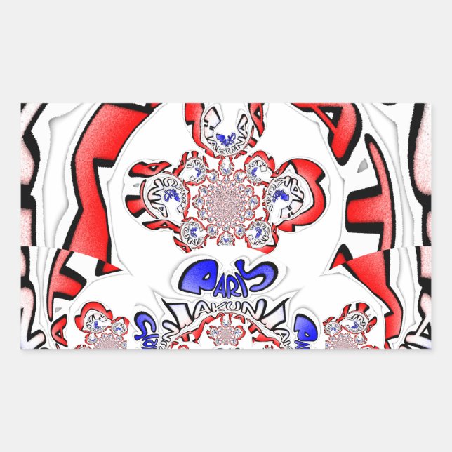 French Twist Hakuna Matata: Unique Cultural Blend  Rectangular Sticker (Front)