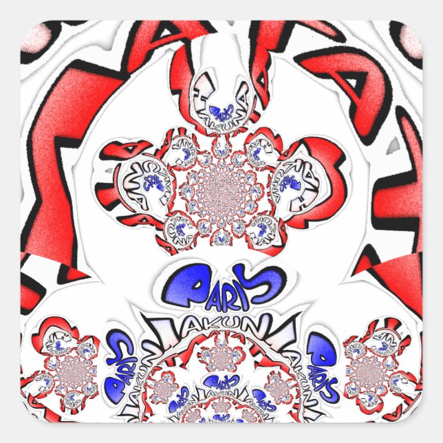 French Twist Hakuna Matata: Unique Cultural Blend  Square Sticker (Front)