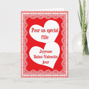 French Valentine's Day Card For Daughter